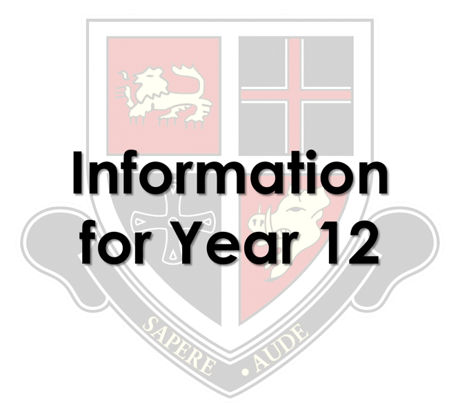 Image of Information for Year 12