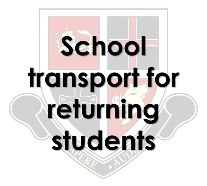Image of School Transport for Returning Students