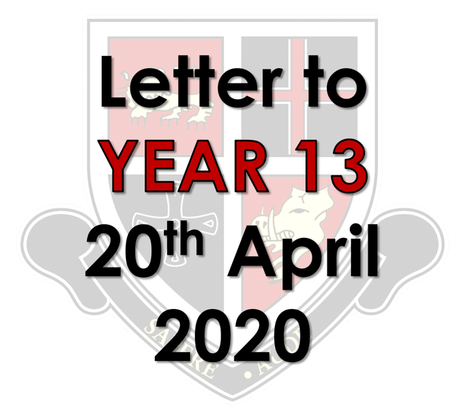 Image of Letter for Y13 students 